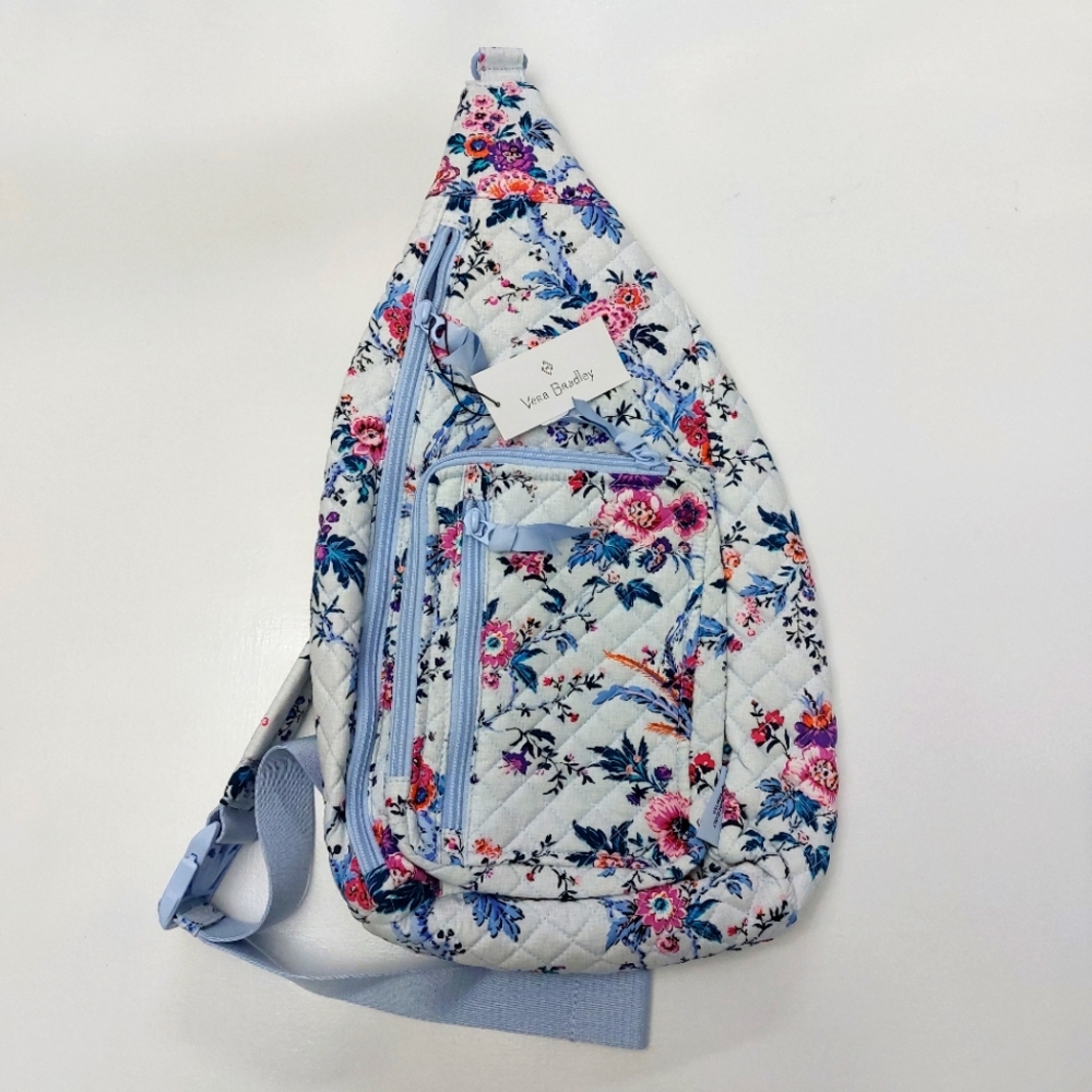 MAKE ME AN OFFER Vera Bradley Floral Sling Backpack - Blue and Pink
